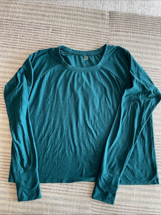 Beyond yoga Tops - Beyond Yoga Long Sleeve Scoop Neck Top - Teal Green